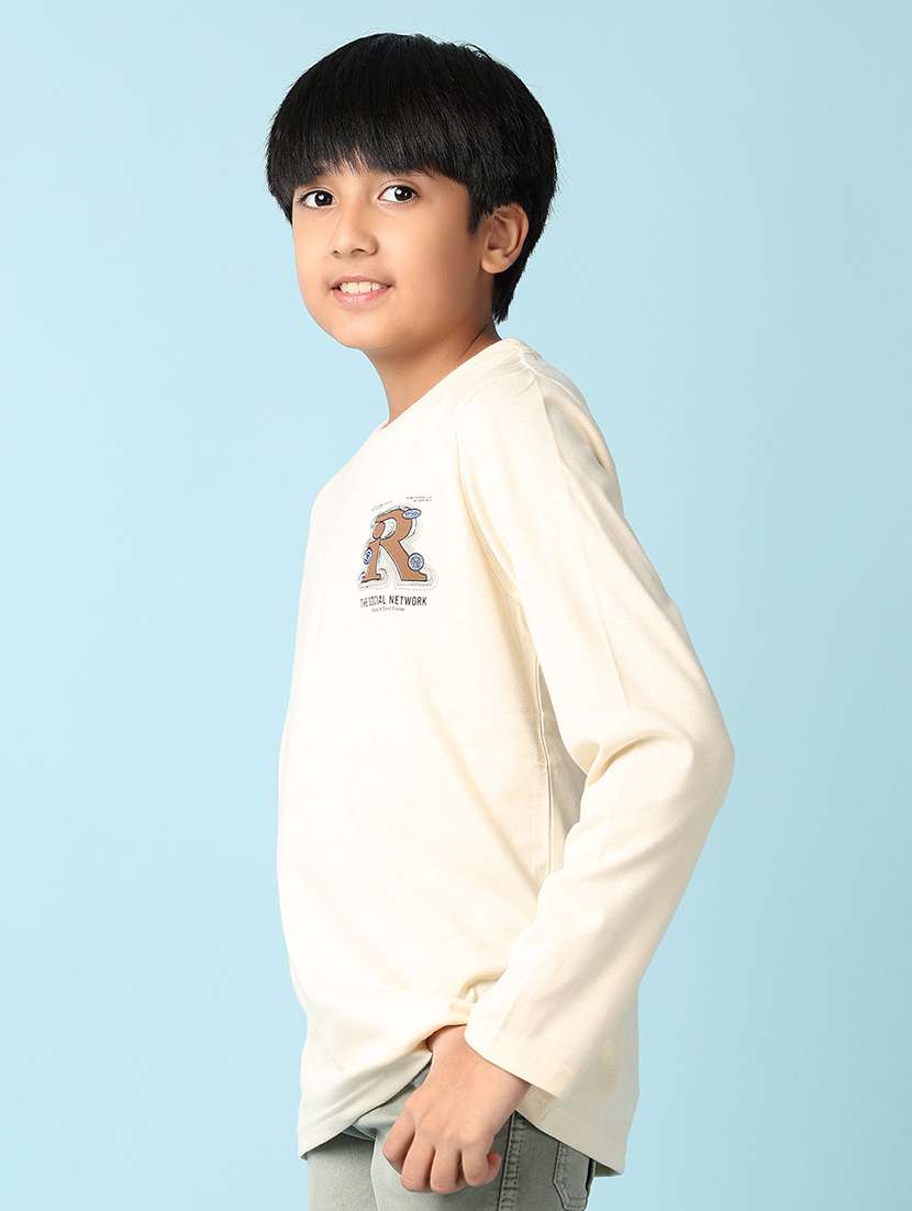 boys round neck typographic t-shirt - 21491806 -  Standard Image - 2