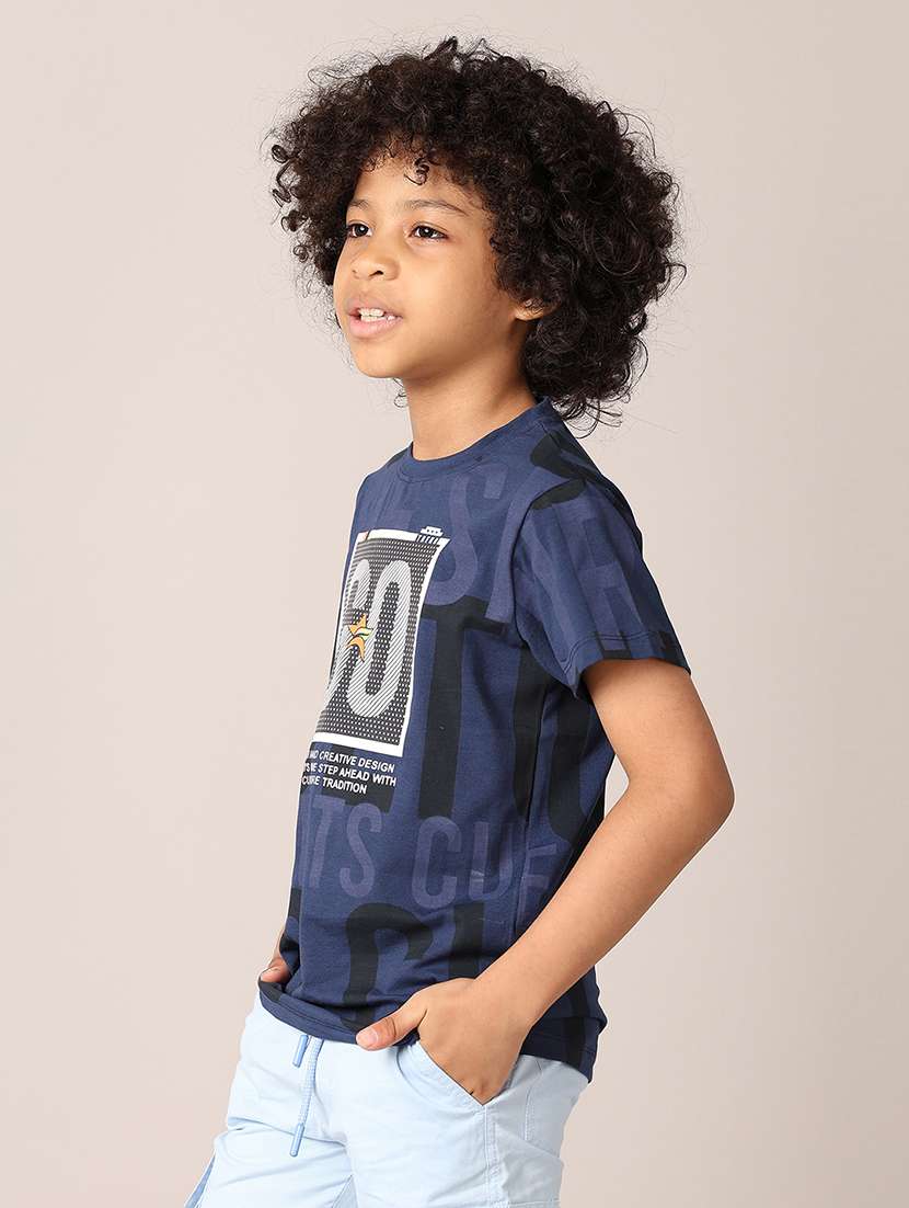boys round neck printed t-shirt - 21491811 -  Standard Image - 2