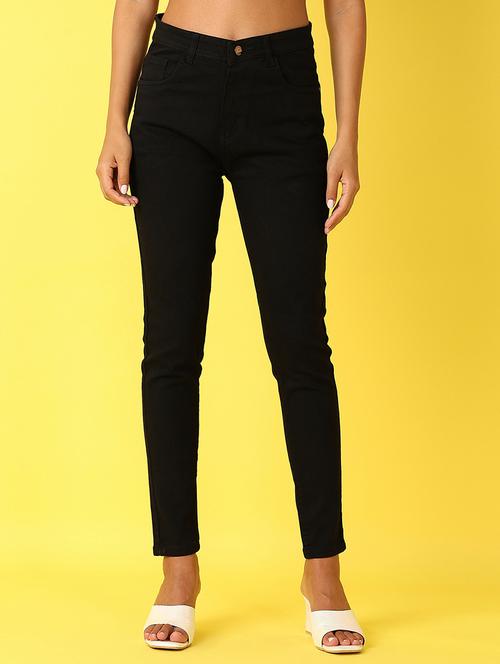 women black plain skinny fit jeans - 21491885 -  Standard Image - 0