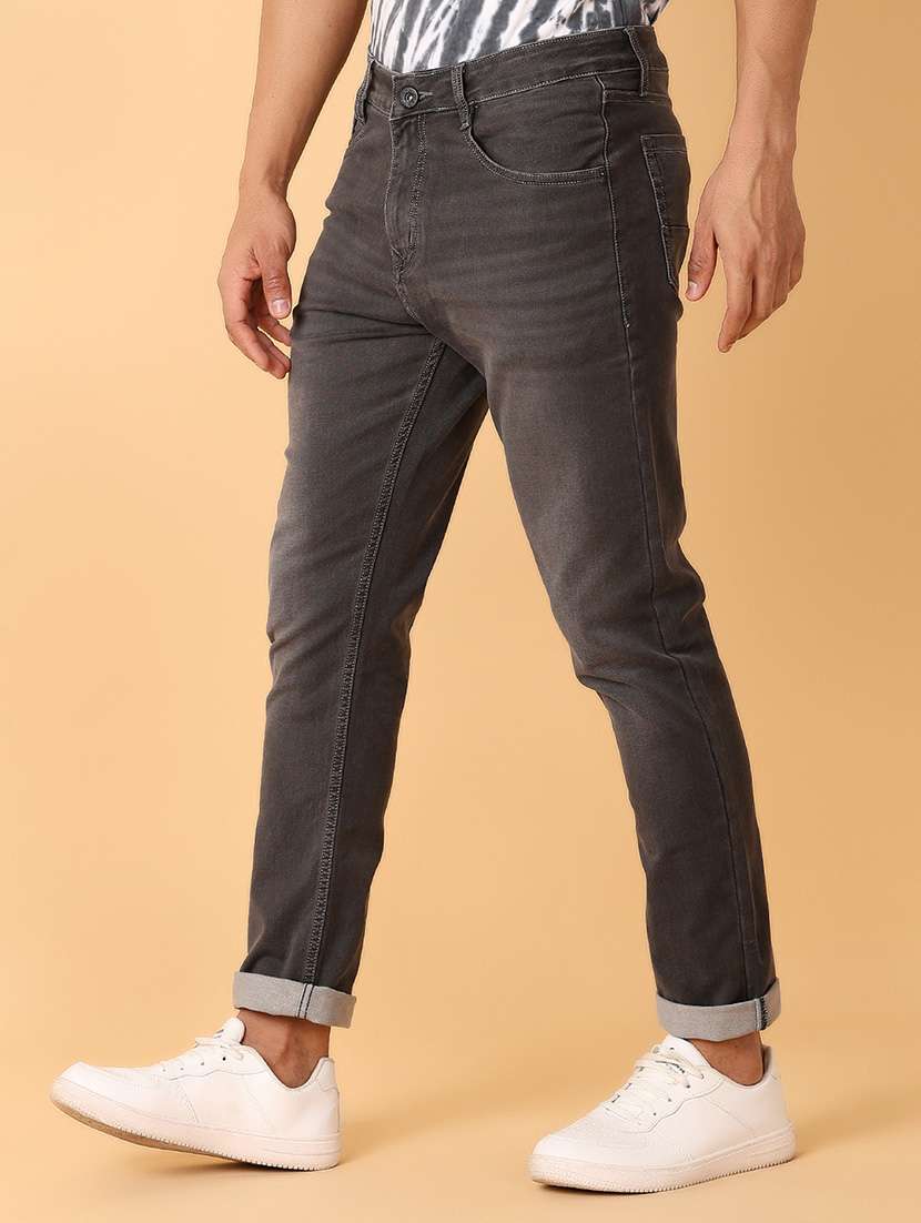 men mid rise plain jeans - 21491890 -  Standard Image - 2