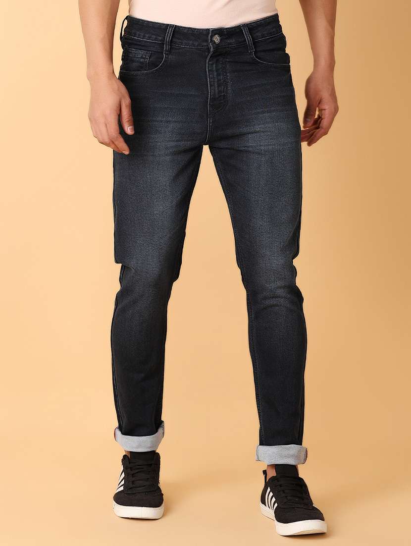 men mid rise plain jeans - 21491892 -  Zoom Image - 0