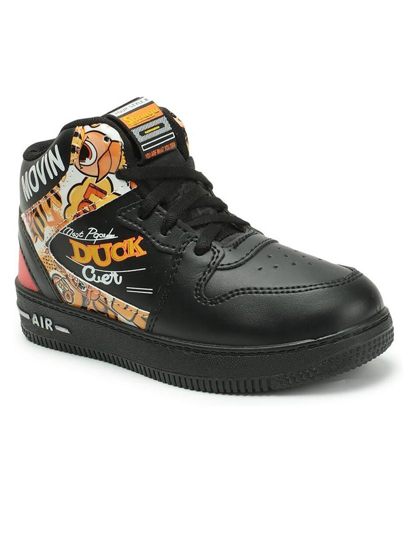 kids black synthetic sneakers - 21491995 - Standard Image - 2