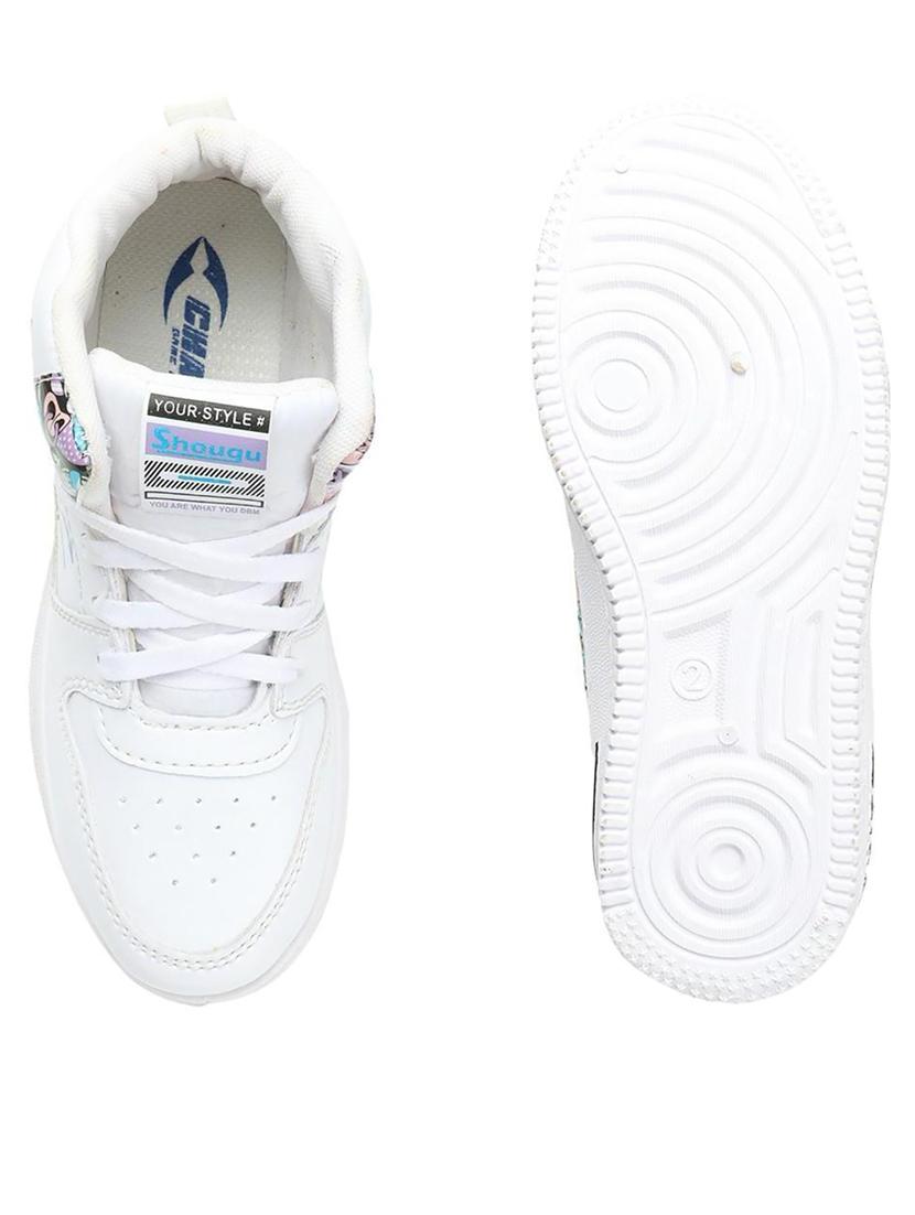 kids white synthetic sneakers - 21491996 - Standard Image - 2