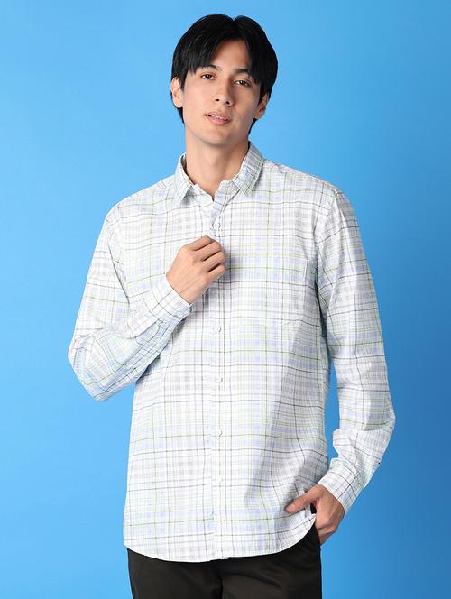 men white checks casual shirt - 21492026 -  Standard Image - 0
