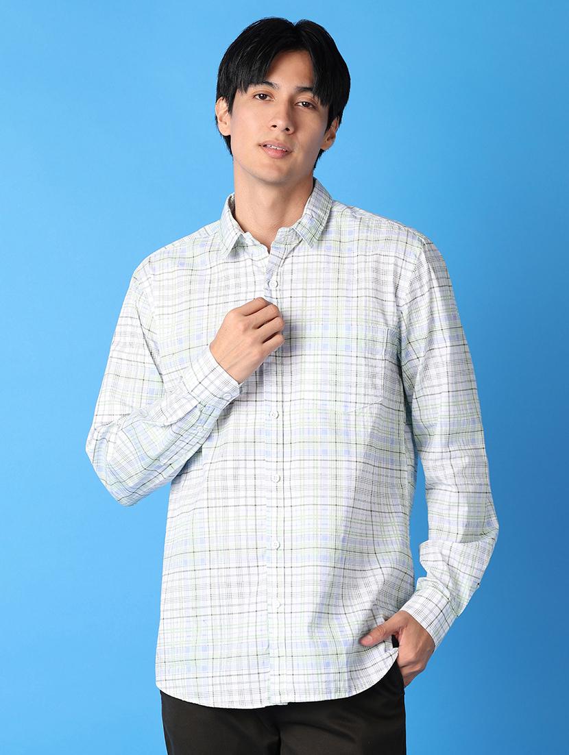 men white checks casual shirt - 21492026 -  Zoom Image - 0