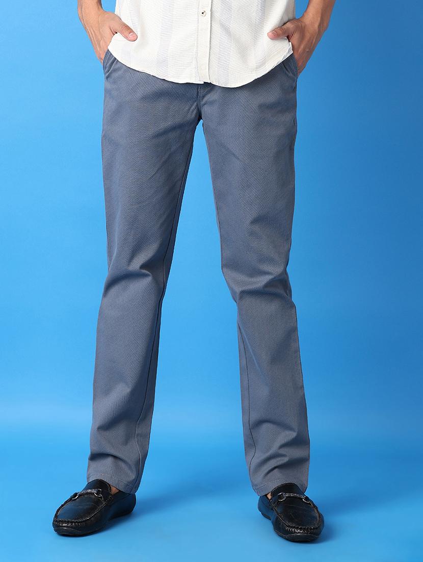 men solids flat front chinos trousers - 21492169 - Standard Image - 2