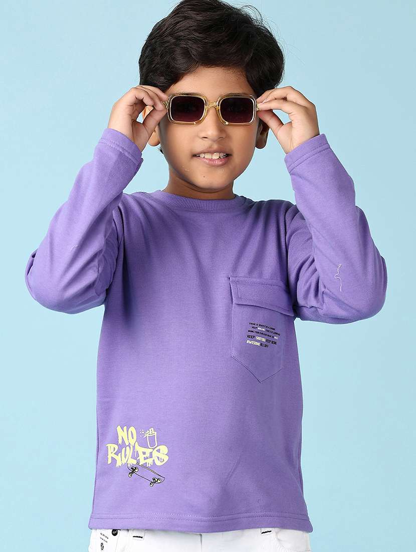 boys front & back print long sleeve t-shirt - 21492322 -  Standard Image - 2