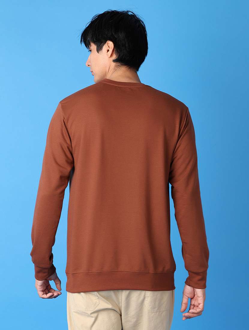 men long sleeve chest printed sweatshirt - 21492439 - Standard Image - 2