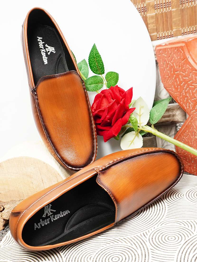 men tan brown slip on loafer - 21492490 -  Standard Image - 2