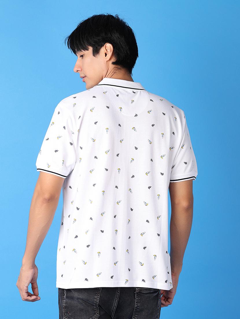 men short sleeve printed polo t-shirt - 21492713 - Standard Image - 2