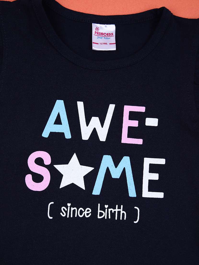 girls printed round neck top & shorts set - 21492729 -  Standard Image - 2