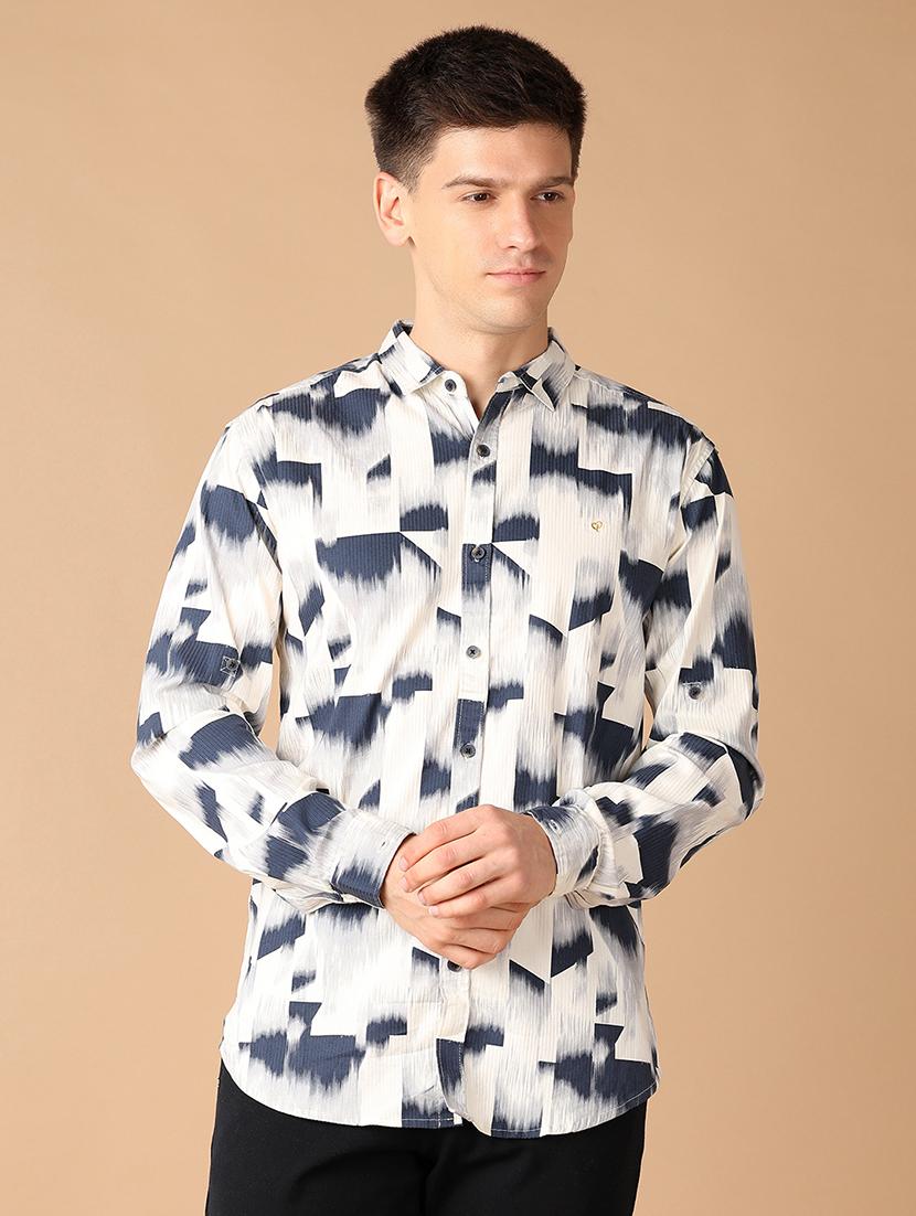 men collared printed casual shirt - 21492740 - Zoom Image - 0