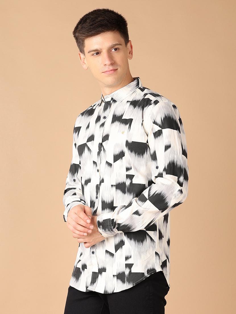 men collared printed casual shirt - 21492741 - Standard Image - 2