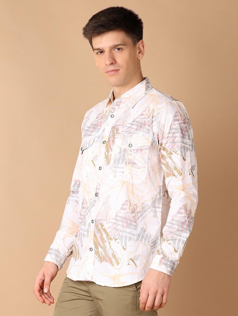 men collared printed casual shirt - 21492752 - Standard Image - 2