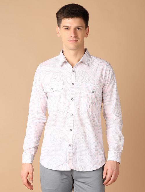 men collared printed casual shirt - 21492755 -  Standard Image - 0