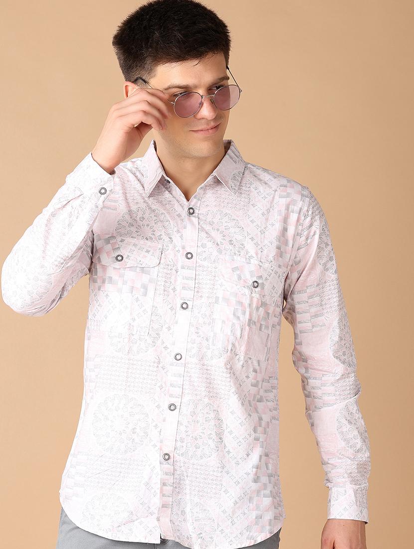 men collared printed casual shirt - 21492755 - Standard Image - 2
