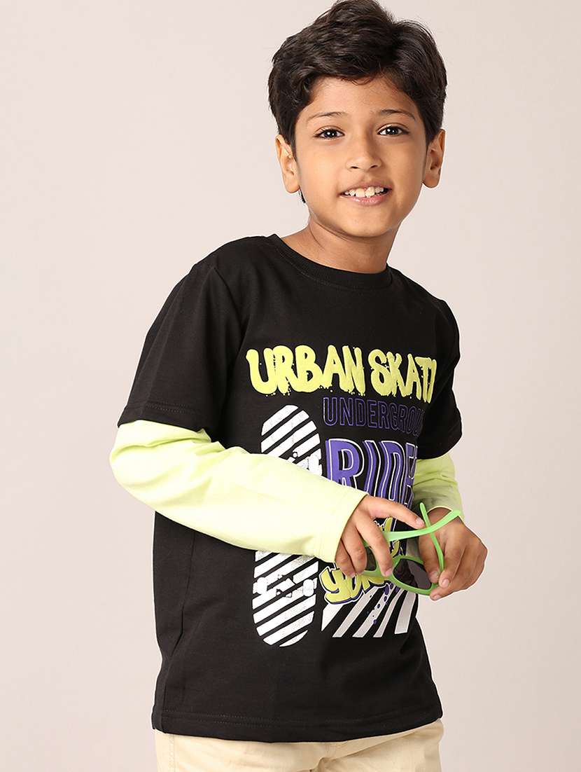 boys round neck printed t-shirt - 21492844 -  Standard Image - 2