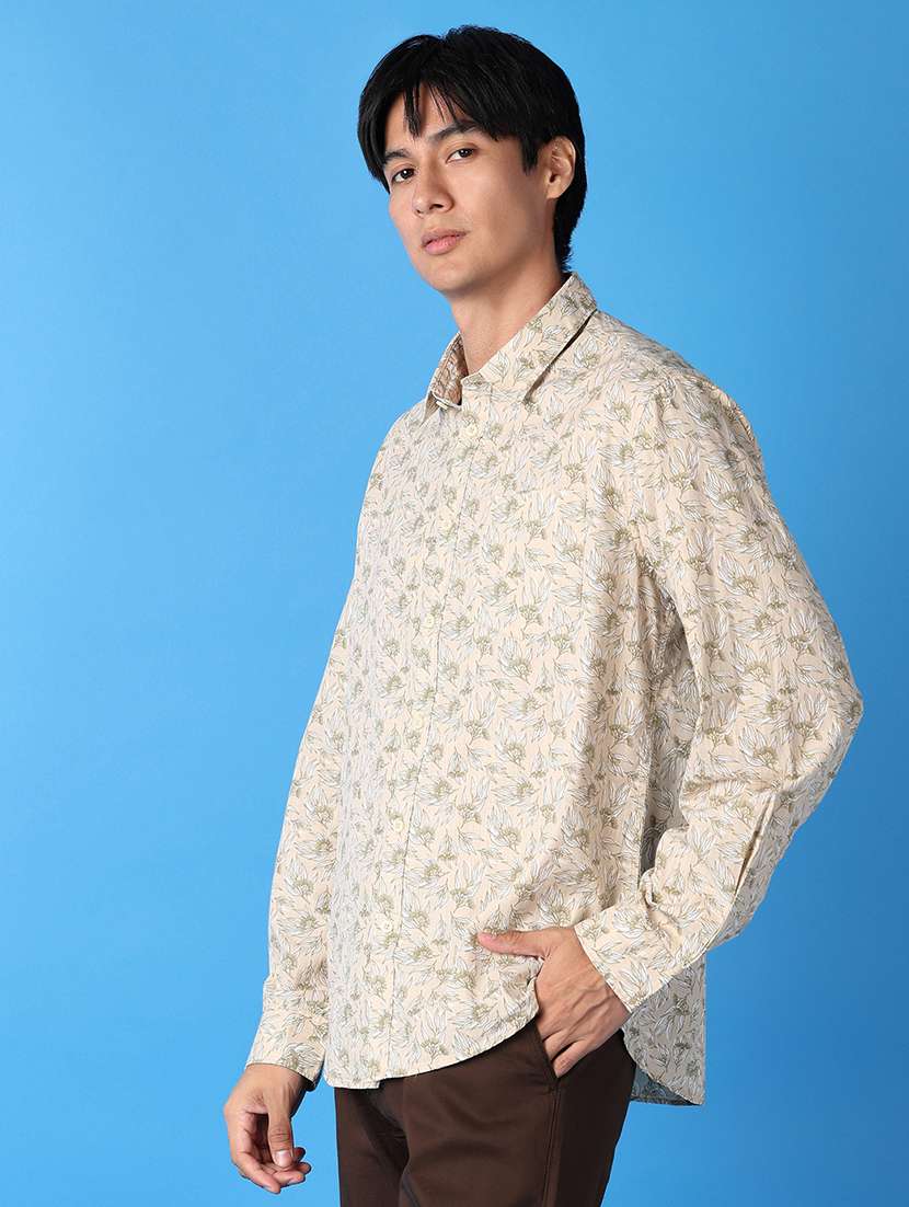 men collared printed casual shirt - 21492846 -  Standard Image - 2