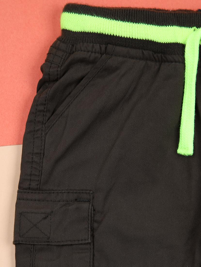 kids olive solid cargo - 21492889 - Standard Image - 2