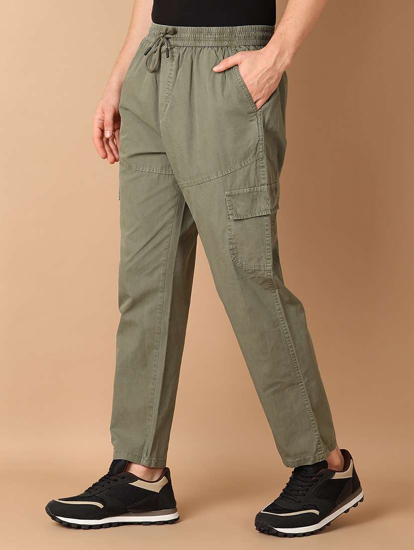 men mid rise solid cargo - 21492912 - Standard Image - 2