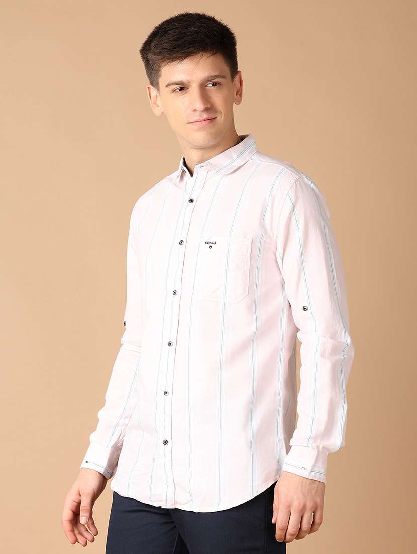 men collared stripes casual shirt - 21492947 - Standard Image - 2