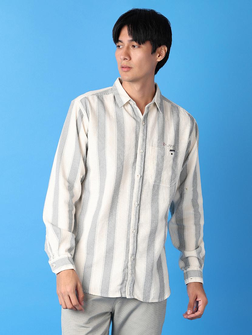 men collared stripes casual shirt - 21492952 -  Zoom Image - 0