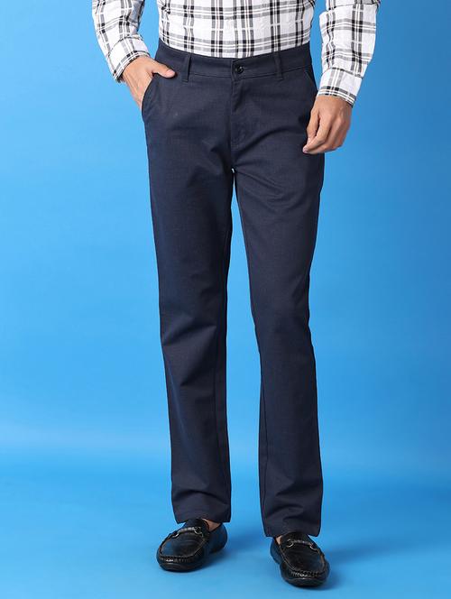 men solids flat front chinos trouser - 21492982 -  Standard Image - 0