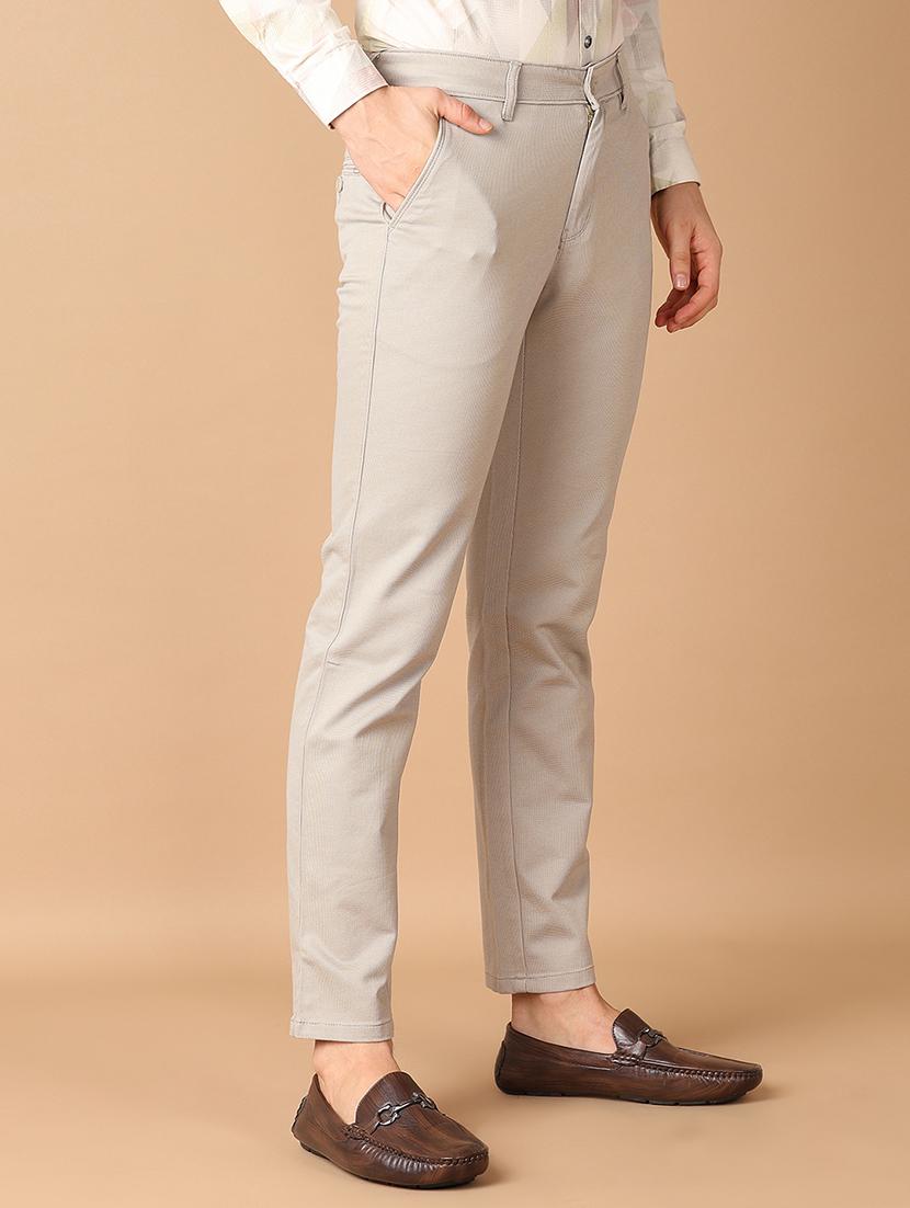 men solids flat front chinos trouser - 21492991 - Standard Image - 2