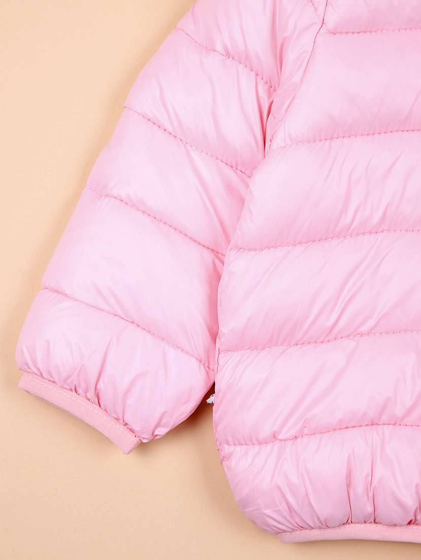 girls solid hooded long sleeve quilted jacket - 21493189 -  Standard Image - 2