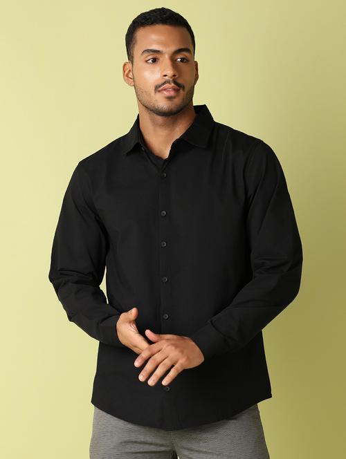 men solid collared shirt - 21493213 - Standard Image - 0