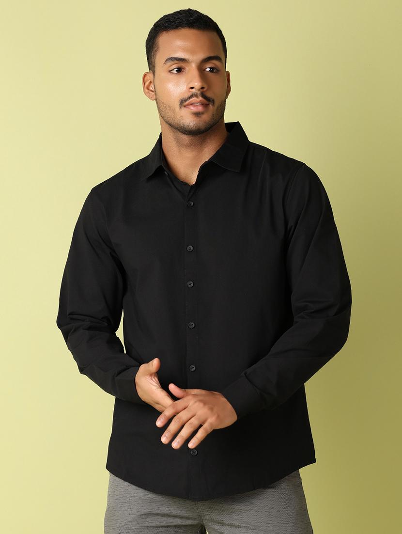 men solid collared shirt - 21493213 - Zoom Image - 0