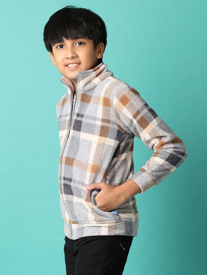 boys grey cotton all over print sweatshirt - 21493231 -  Standard Image - 2