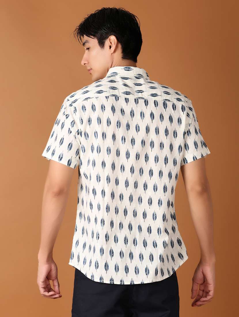 men collared printed casual shirt - 21493236 -  Standard Image - 2