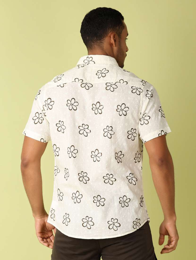 men collared printed casual shirt - 21493237 - Standard Image - 2