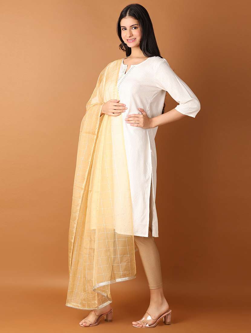 women golid checkered dupatta  - 21493261 -  Standard Image - 2