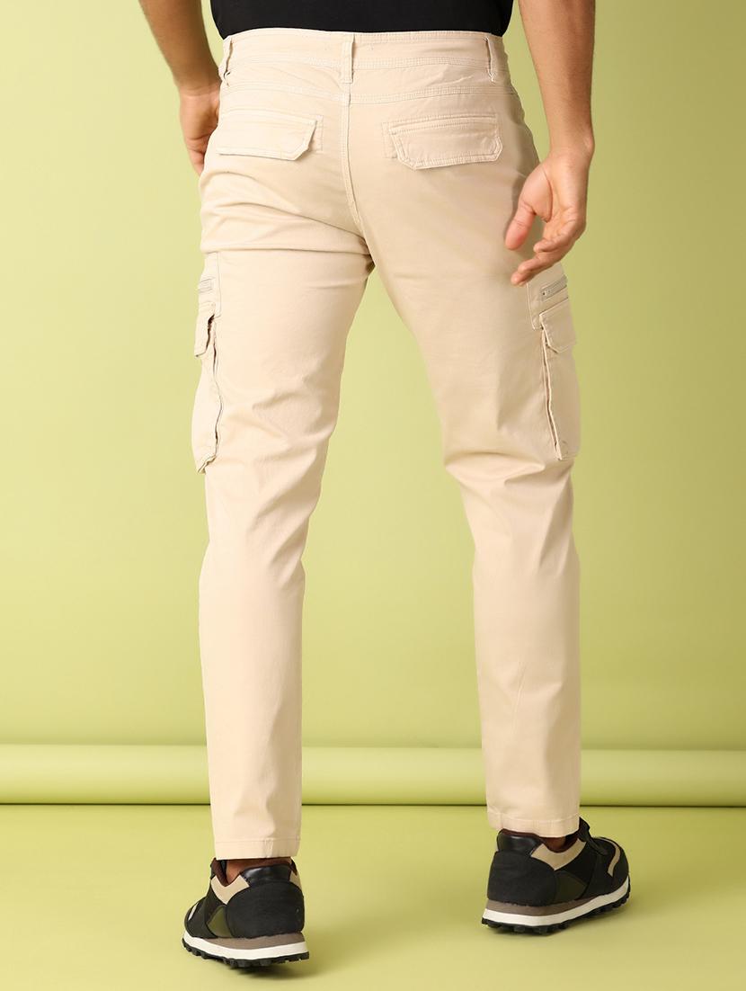 men mid rise solid cargo - 21493435 - Standard Image - 2