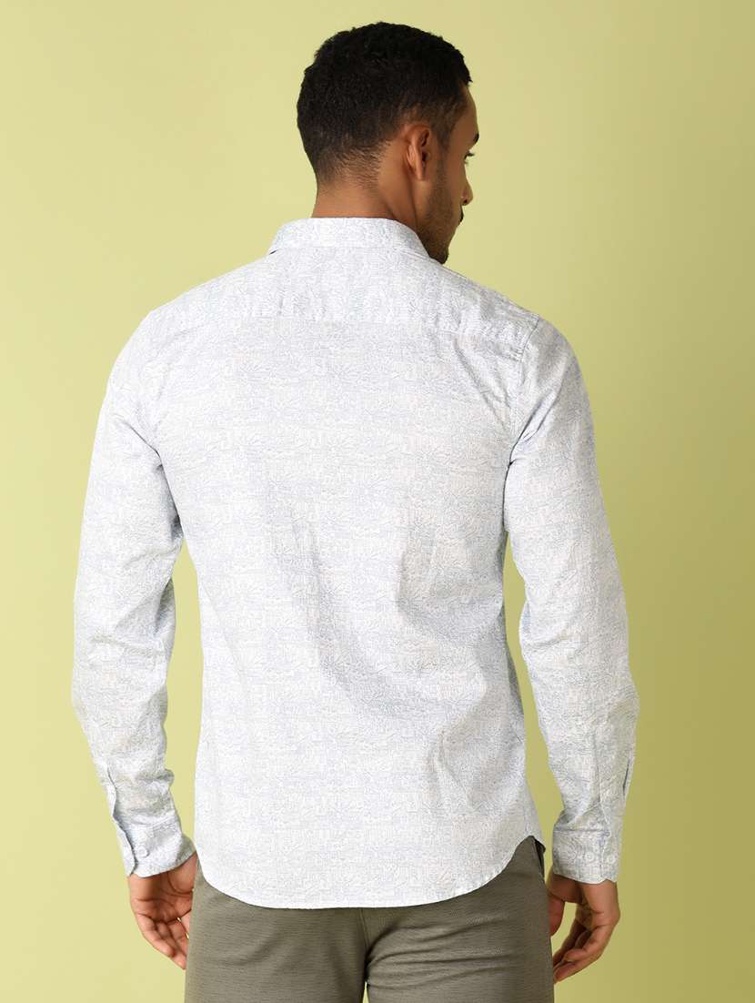 men printed long sleeve casual shirt - 21493490 - Standard Image - 2