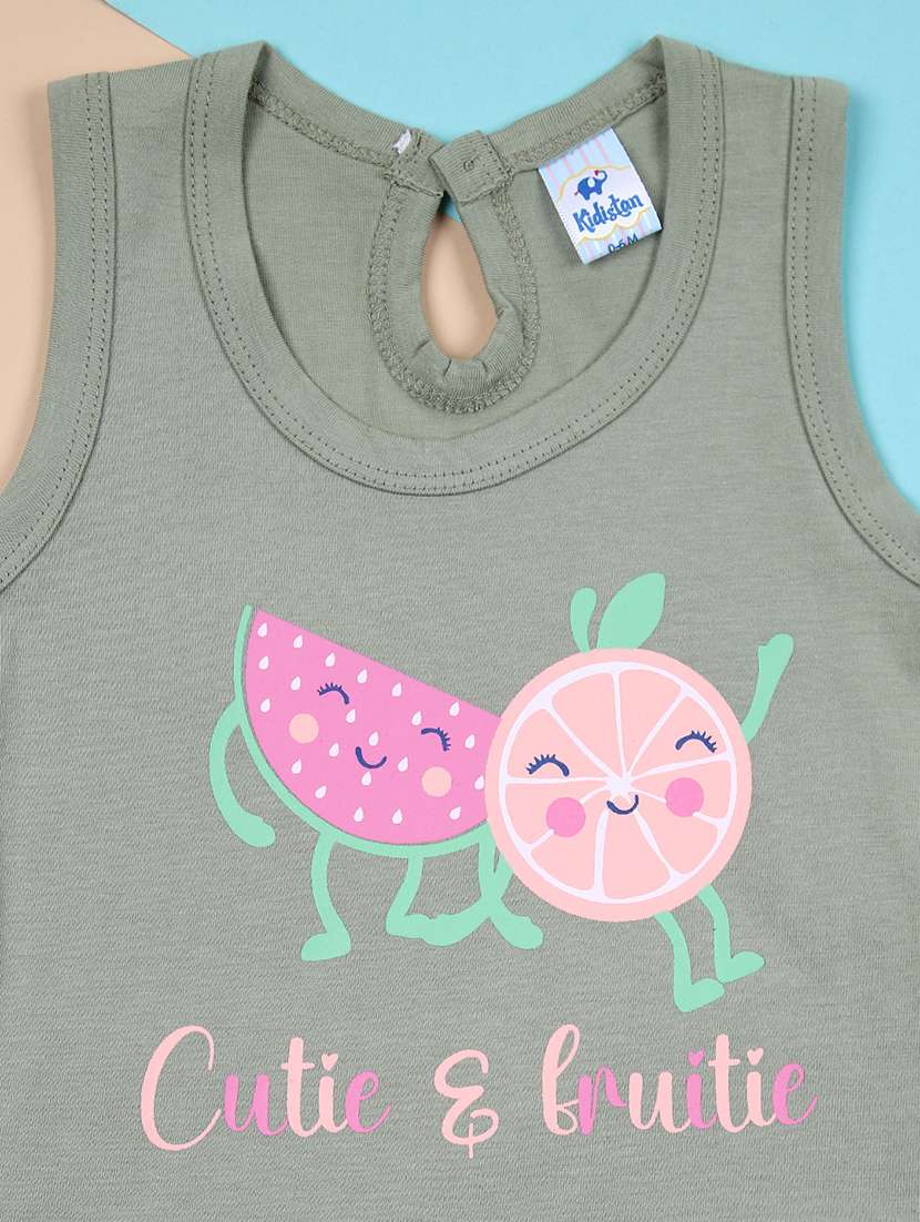 girls round neck printed set of 2 shorts set - 21493502 - Standard Image - 2