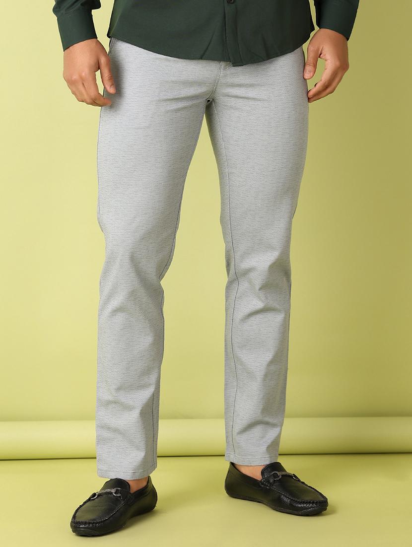 men printed flat front slim fit trouser - 21493512 -  Zoom Image - 0