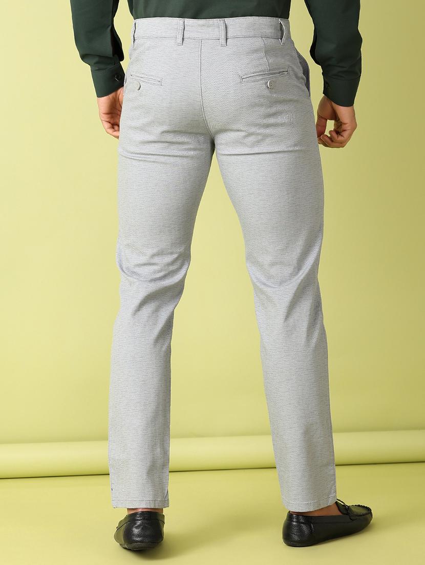 men printed flat front slim fit trouser - 21493512 - Standard Image - 2