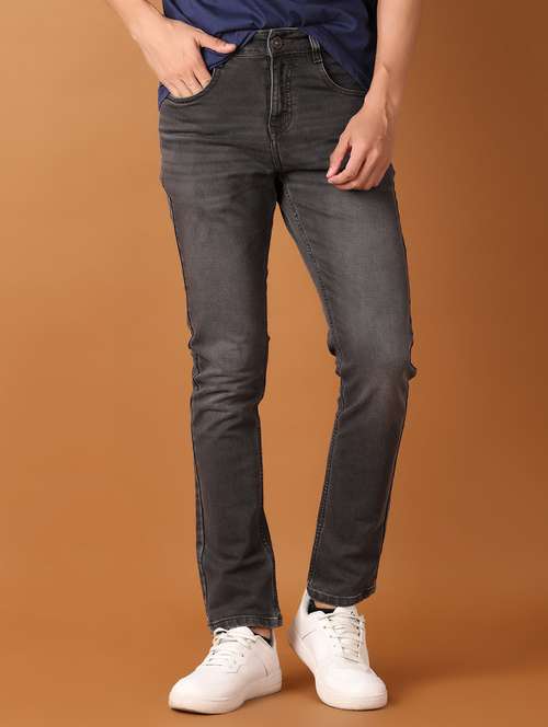 men solid slim fit jeans - 21493553 -  Standard Image - 0