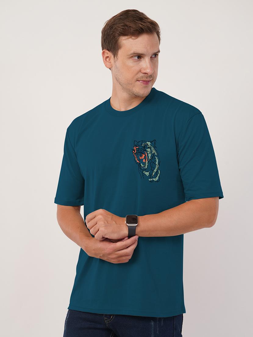 men round neck front & back print t-shirt - 21494144 - Standard Image - 2