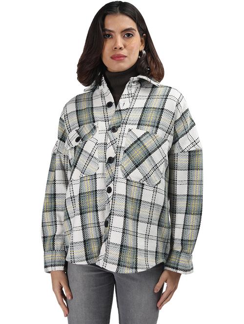 women white wool shacket - 21494253 - Standard Image - 0