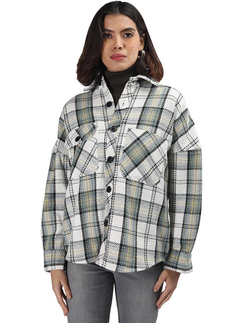 women white wool shacket - 21494253 - Zoom Image - 0