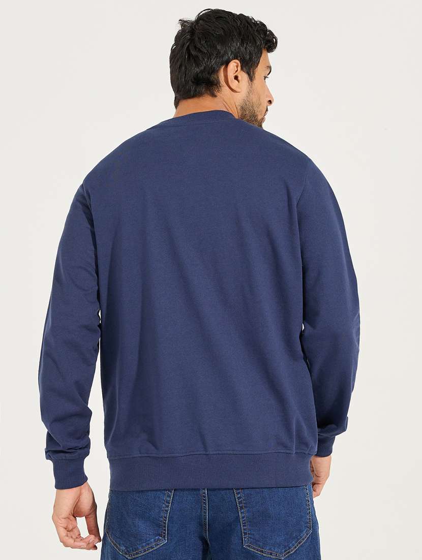 men solid navy blue cotton casual jacket - 21494293 -  Standard Image - 2