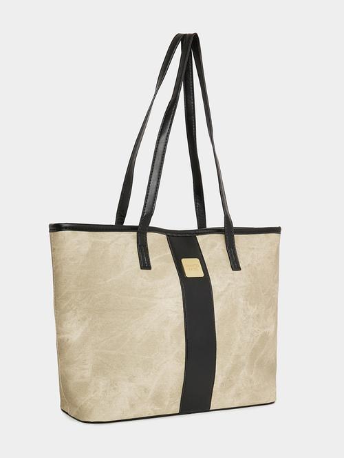 women beige pu handbag - 21494376 -  Standard Image - 0