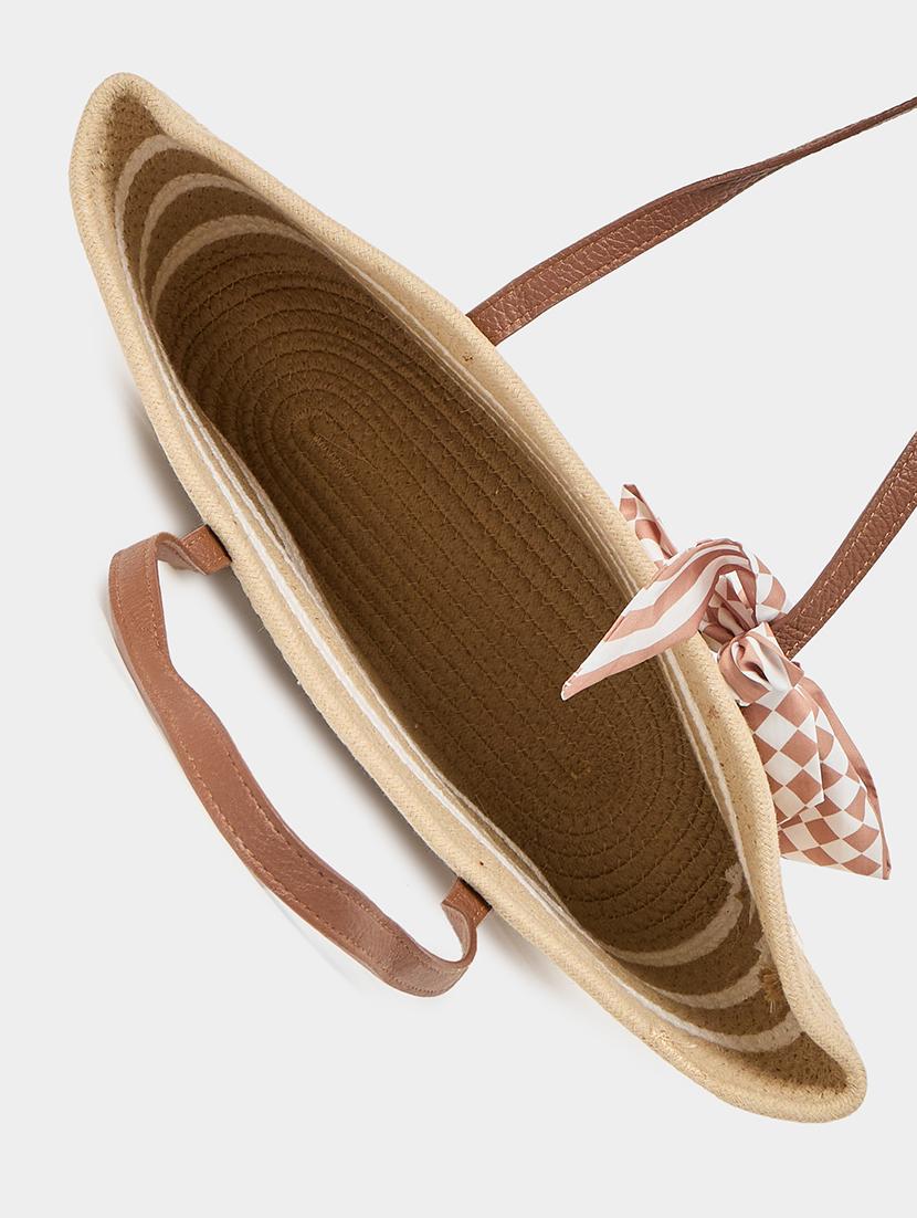 women brown jute handbag - 21494385 - Standard Image - 2