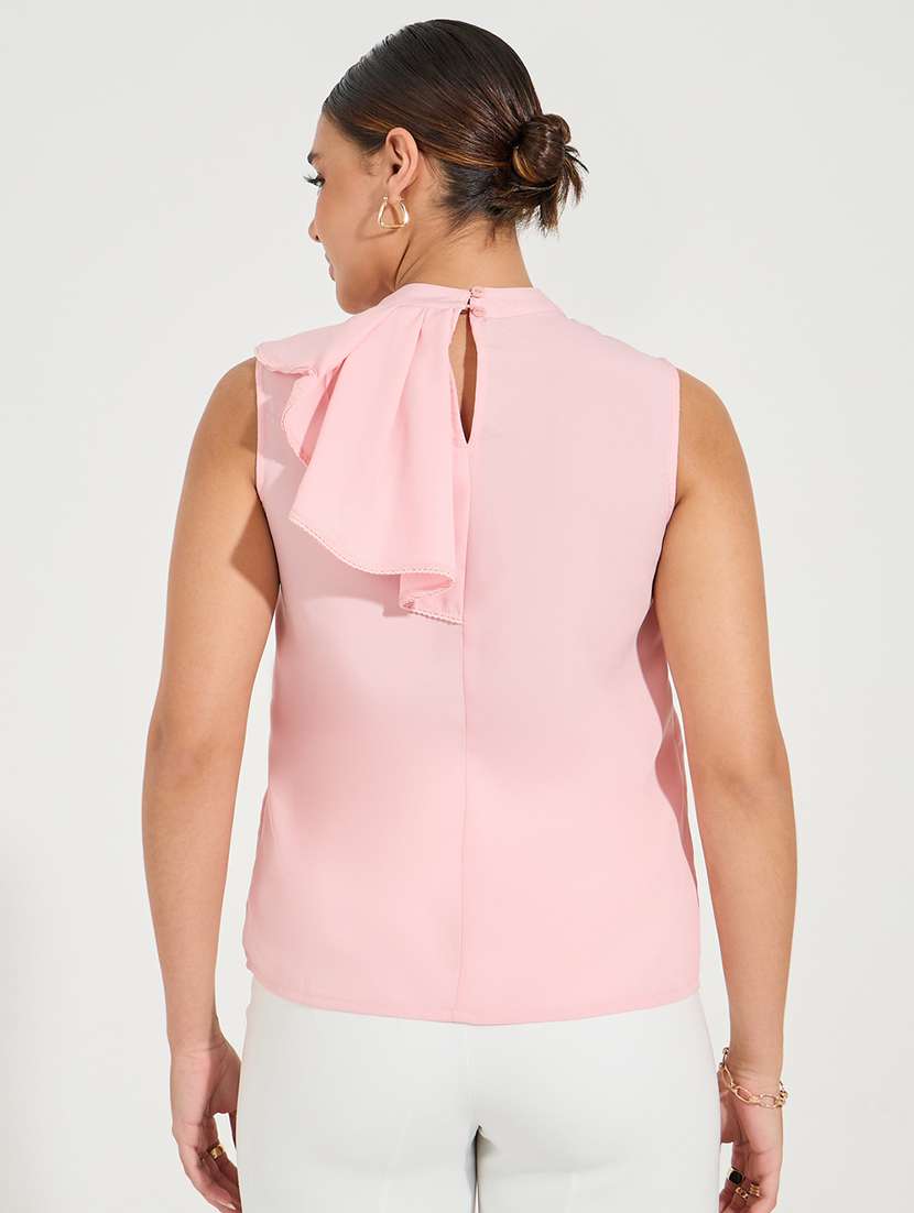 women pink polyester regular top - 21494408 -  Standard Image - 2