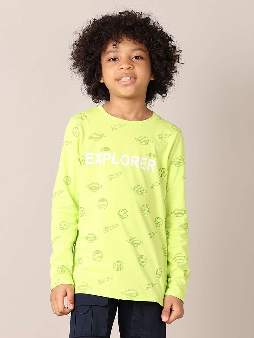 boys round neck graphic t-shirt