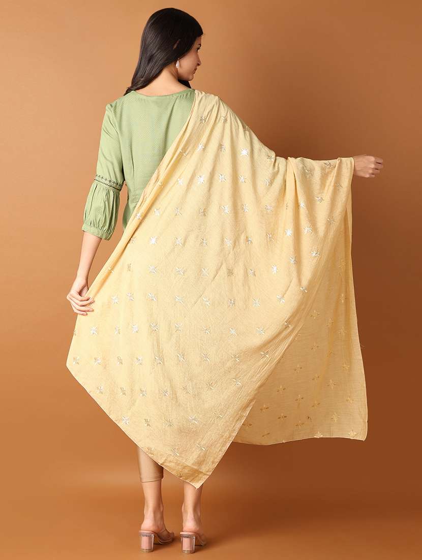women gold embroidered dupatta - 21494513 -  Standard Image - 2